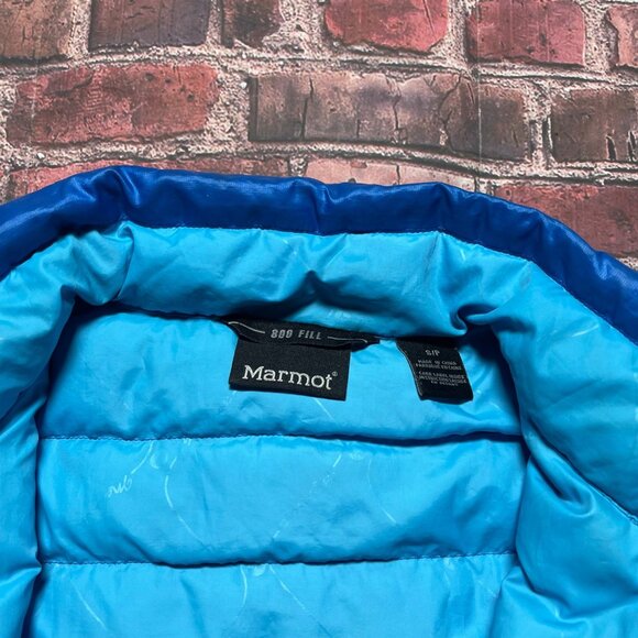 Marmot 800 Fill Womens Size Small Blue Long Sleeve Full Zip Down Puffer Jacket - Picture 4 of 9